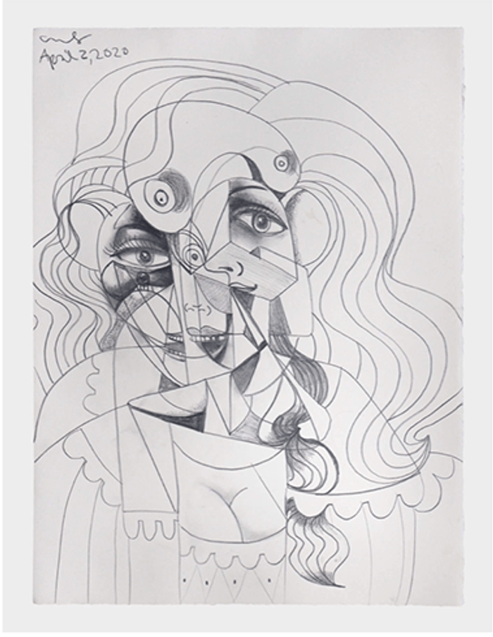 George Condo, Disentangled Figure, 2020