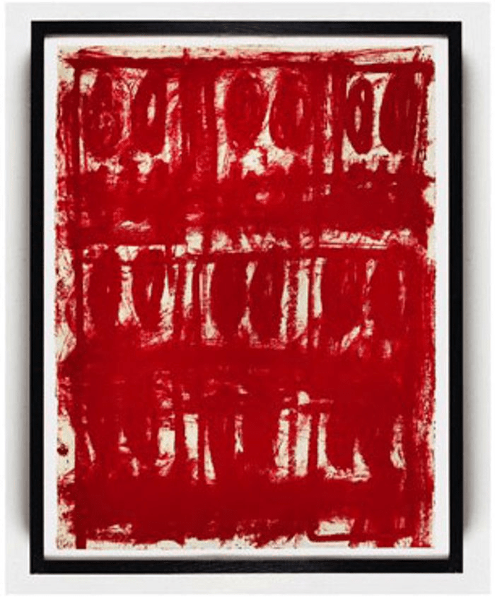Rashid Johnson, Untitled Anxious Red Drawing, 2020
