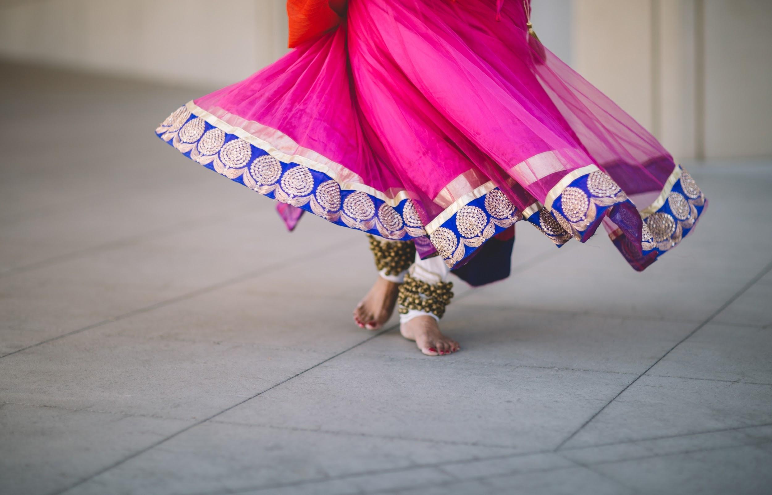 Girl's Feet in India Dancing