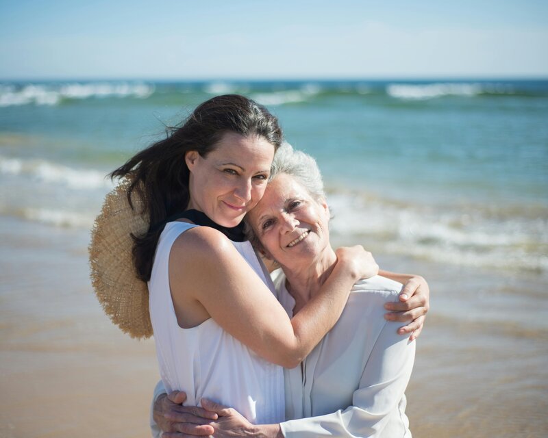 two women on the beach